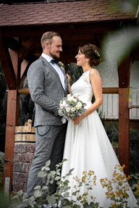 "Das Hochzeitspaar, von Liebe umhüllt und von Glück erfüllt, findet in Stuttgart den perfekten Ort, um ihre ewige Bindung zu besiegeln. Vor der malerischen Kulisse der Stadt geben sie sich voller Freude und Hoffnung das Ja-Wort, bereit, gemeinsam das Abenteuer des Lebens zu bestreiten."